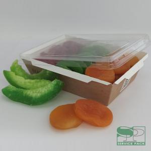 Контейнер из крафт-картона с прозрачной ПЭТ крышкой для пищевых продуктов